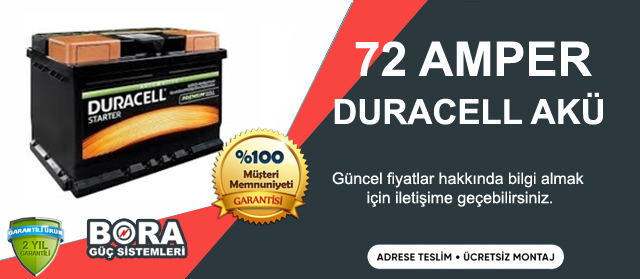 duracell 72 amper akü