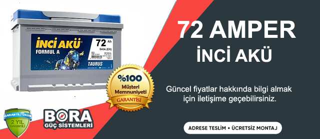 72 amper akü inci